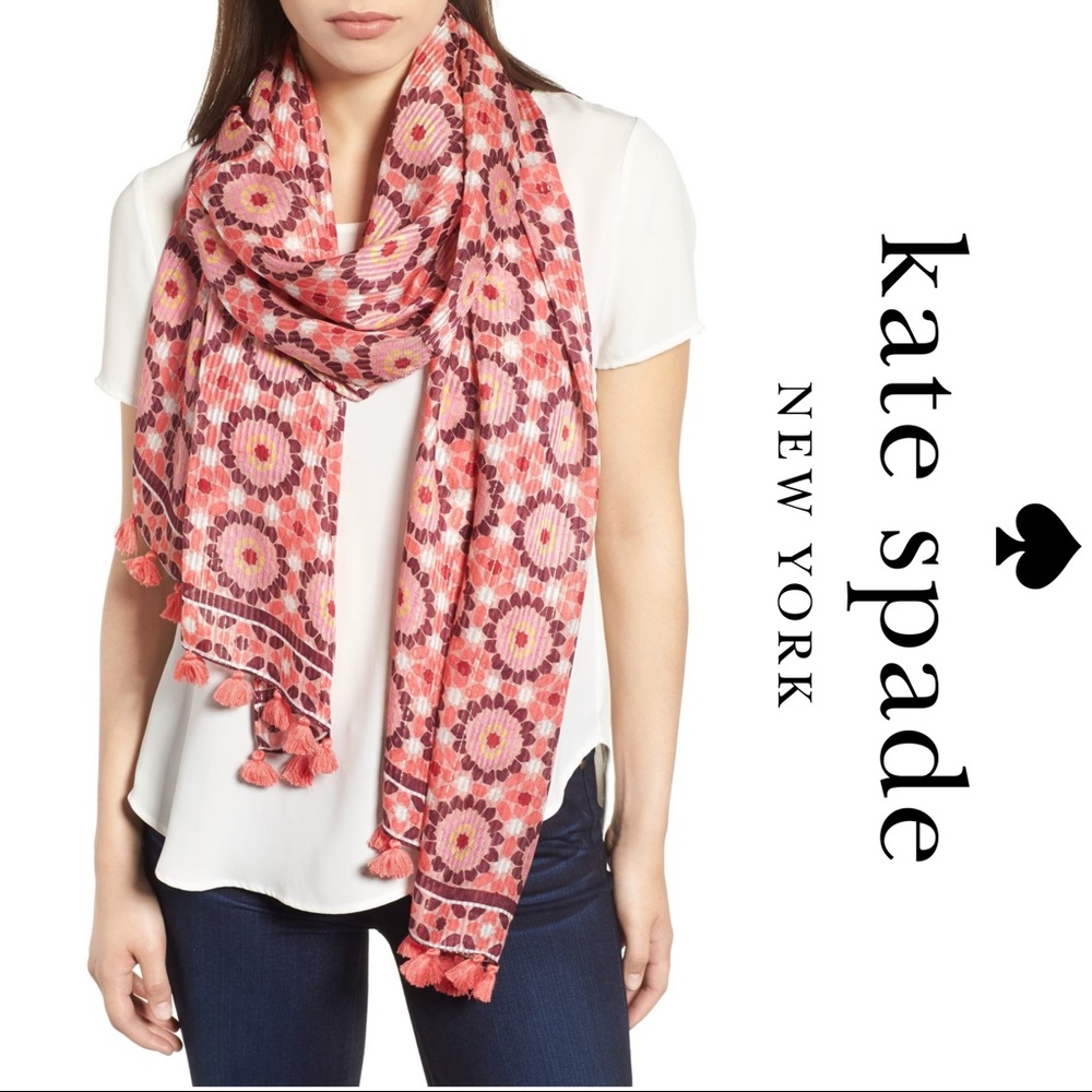 NWT Kate Spade Floral scarf